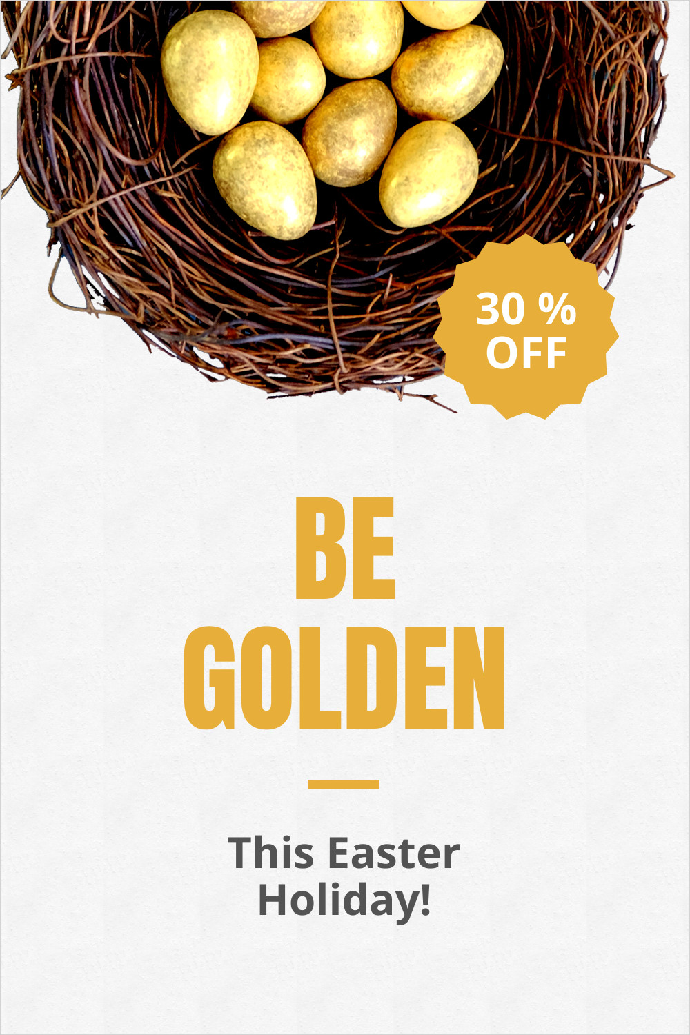 Golden Easter Egg with Promo Inline Rectangle 300x250