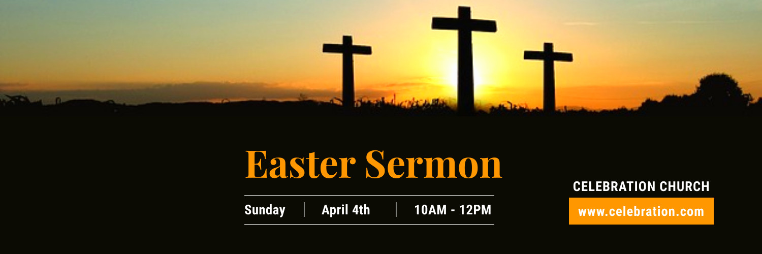 Easter Sermon Church Invitation Facebook Cover 820x360