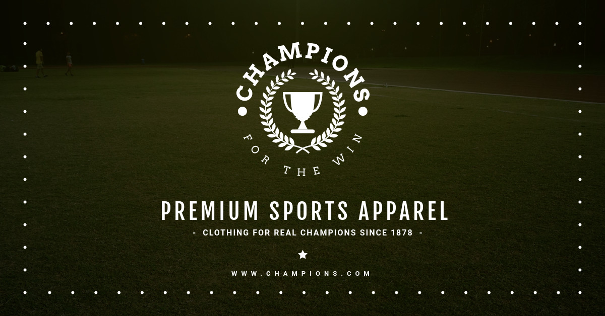 Clothing for champions Facebook Sponsored Message 1200x628