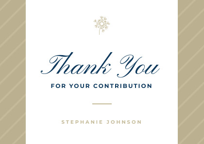 Elegant Gold Contribution – Card Template  420x298 template preview