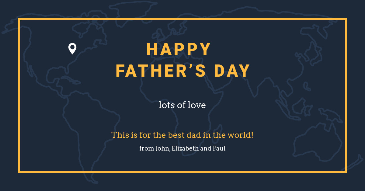 Father's Day - Facebook Post Template  Facebook Sponsored Message 1200x628