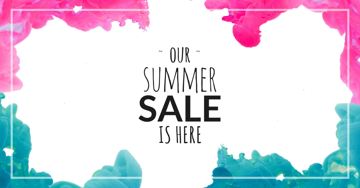 Summer discounts Facebook Sponsored Message 1200x628