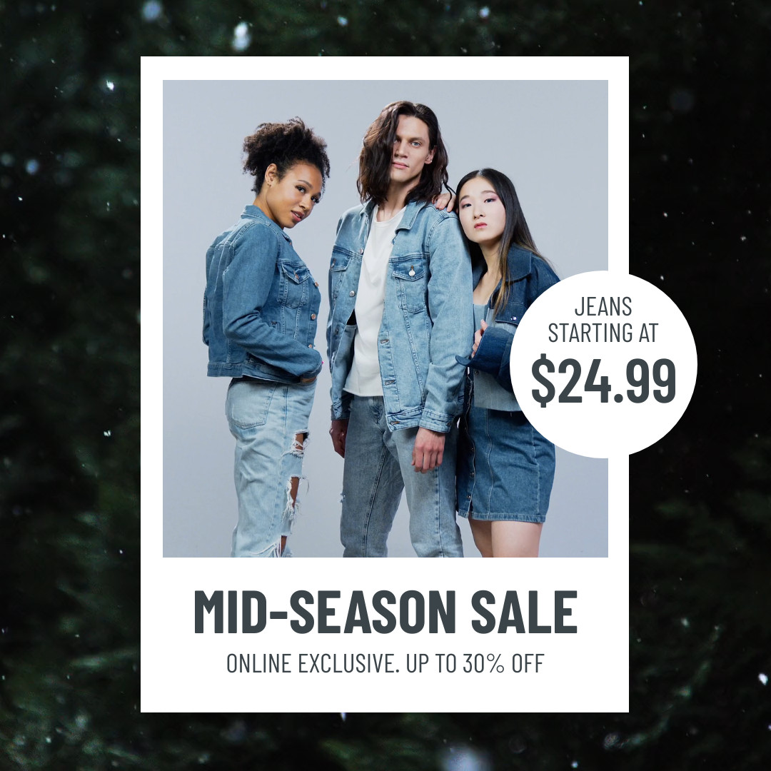 Christmas Mid-Season Jeans Sale Video Facebook Video Cover 1250x463
