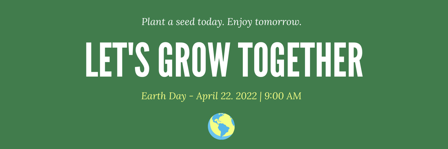 Grow together Earth Day Facebook Cover 820x360