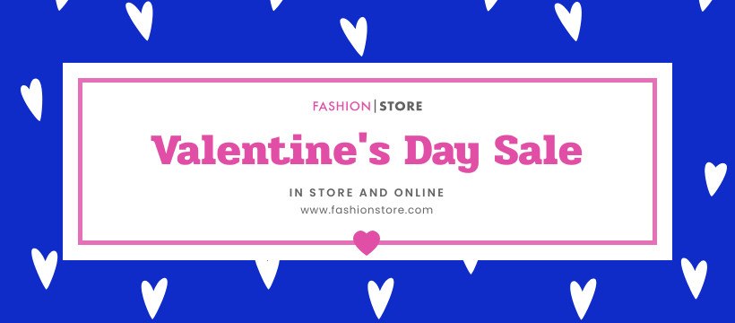 Valentine's Day Blue Hearts Sale