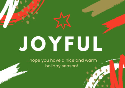 Abstract Joyful Christmas illustration Card 420x298 template preview