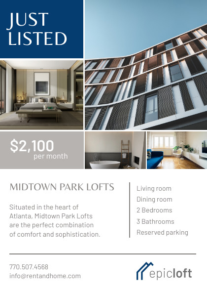 Midtown Park Lofts – Flyer Template 420x595 template