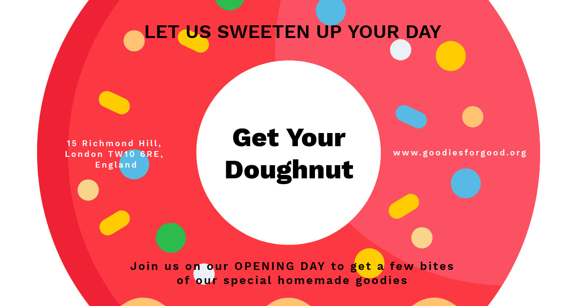 Get a doughnut Facebook Sponsored Message 1200x628