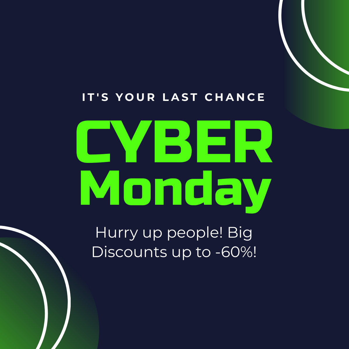Cyber Monday Big Discounts Last Chance Inline Rectangle 300x250