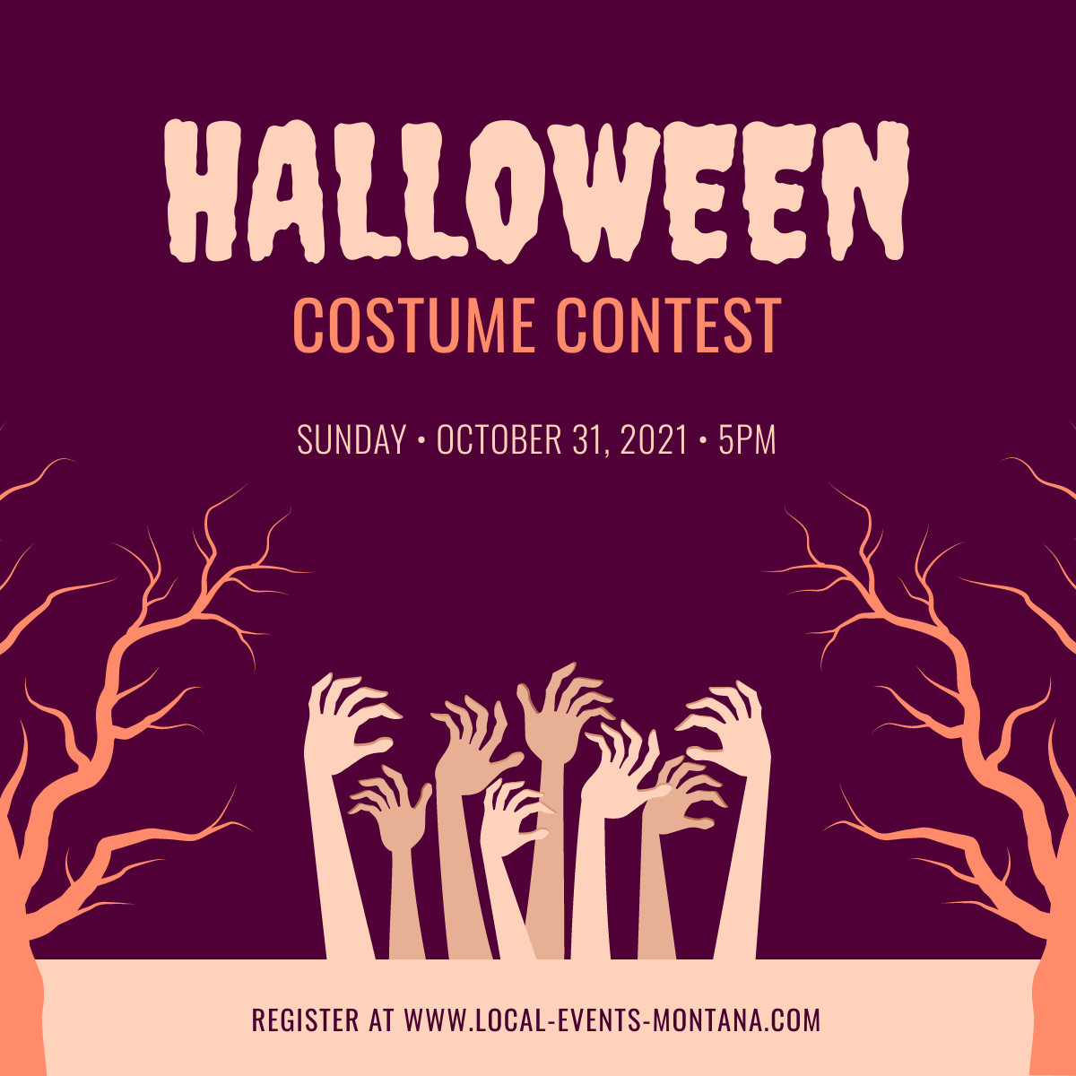 Halloween Costume Contest Montana  Responsive Square Art 1200x1200