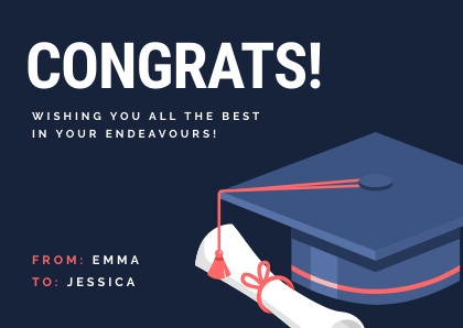 Congrats Graduation Cap – Card Template 420x298 template preview