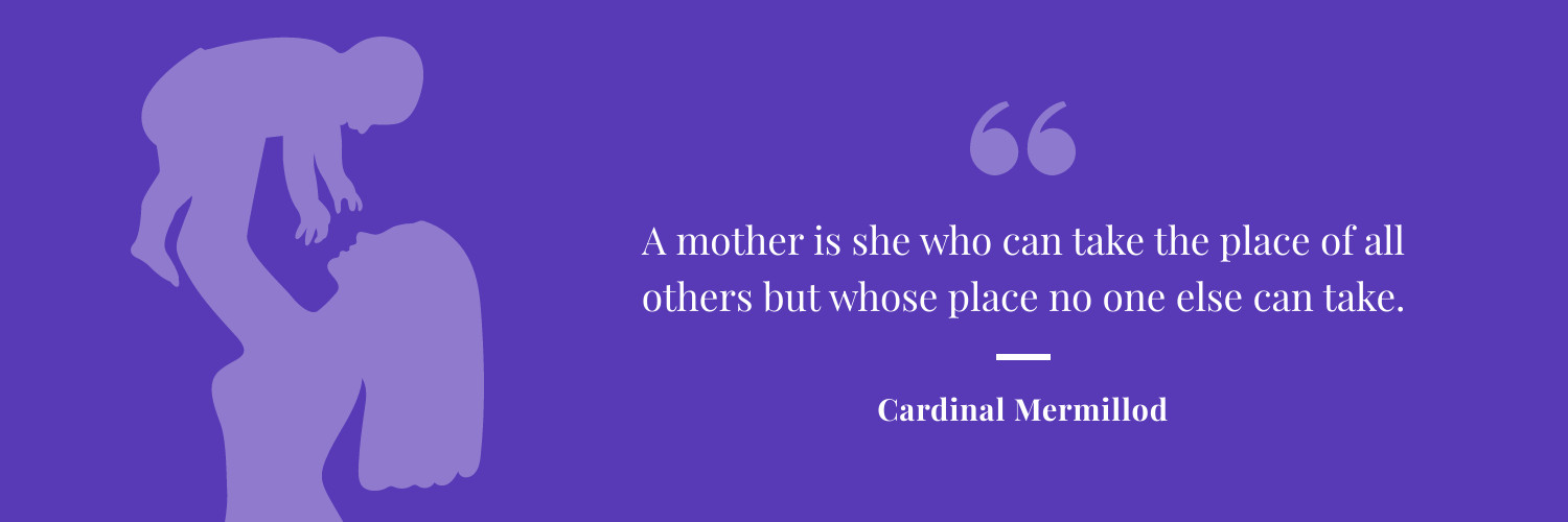 Mother's Day Cardinal Mermillod Quote Facebook Cover 820x360