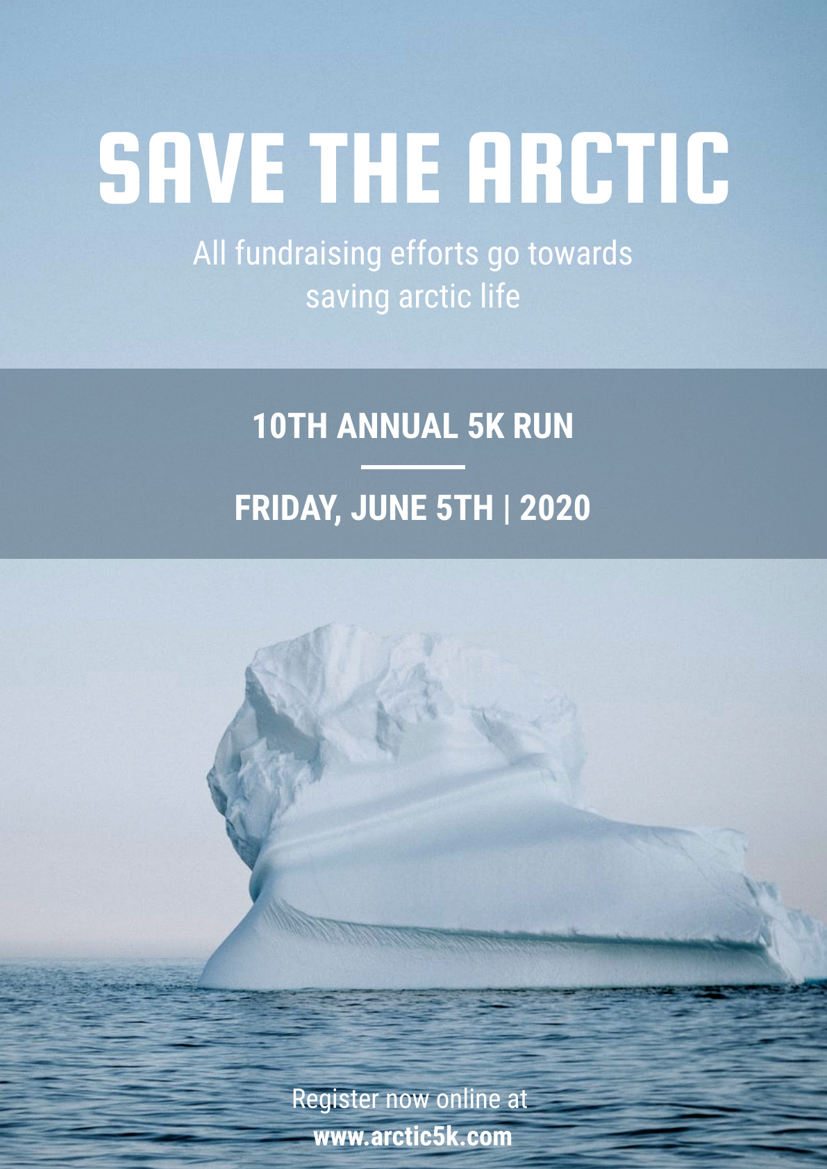Save the Arctic Earth Day – Poster Template 1191x1684