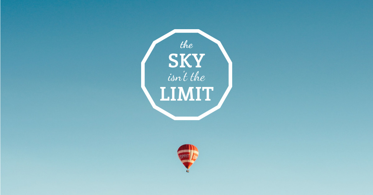 Travel Sky Is The Limit Ad Template Facebook Sponsored Message 1200x628