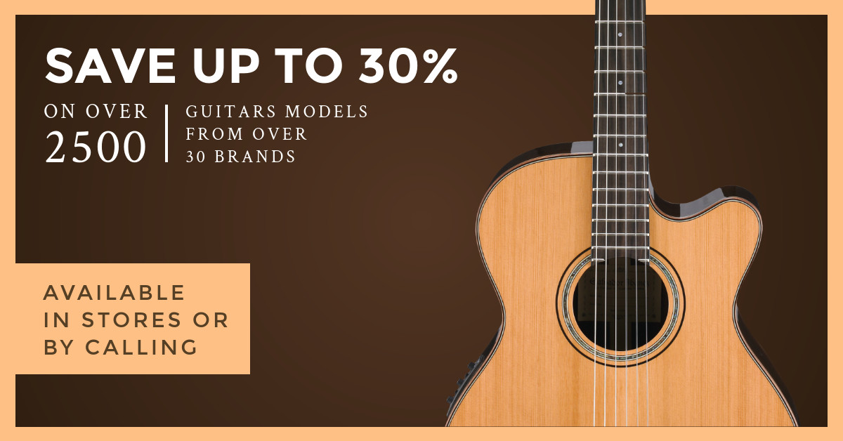 Ad For Musical Instruments Stores Facebook Sponsored Message 1200x628