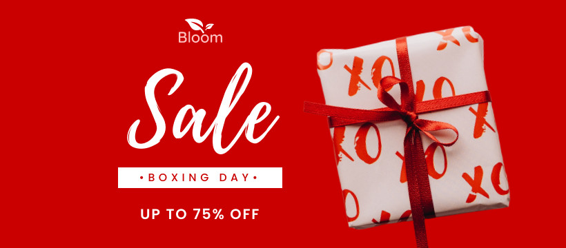 Boxing Day Sale 75 Off Gift Facebook Cover 820x360