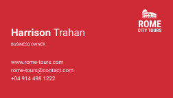 Rome City Tour Business – Card Template 252x144 template preview