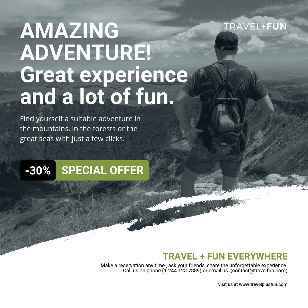 Adventure Travel Facebook Carousel Ads 1080x1080