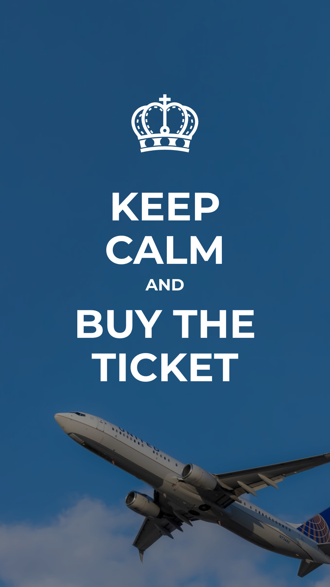 Keep Calm and Buy the Ticket Facebook Sponsored Message 1200x628
