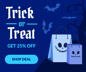 Trick or Treat Halloween Sale Inline Rectangle 300x250