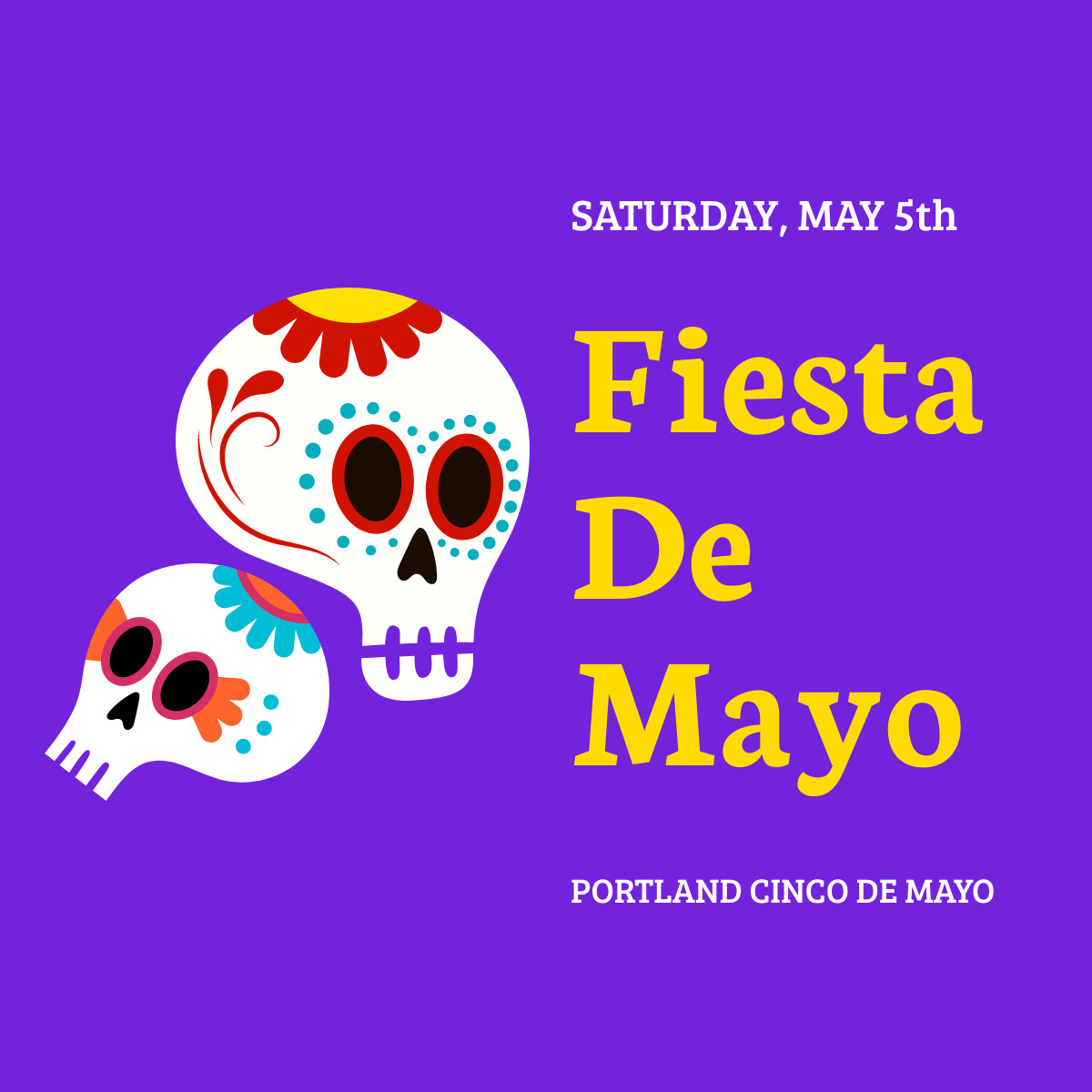 Portland Cinco de Mayo Festival Responsive Square Art 1200x1200