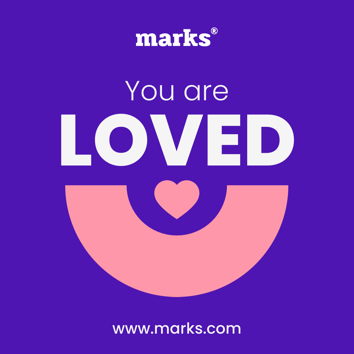 Marks You Are Loved Valentine's Day Responsive Square Art 1200x1200