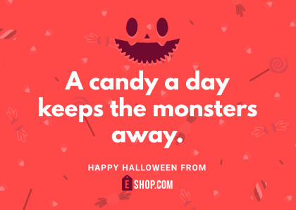 Eshop Candy a Day Halloween Card 420x298 template