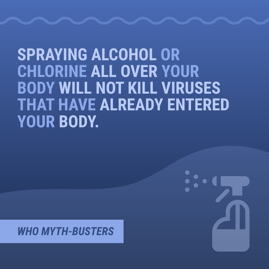 Myth COVID-19 Spraying Alcohol