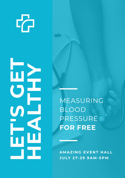 Get Healthy Blue – Flyer Template  420x595