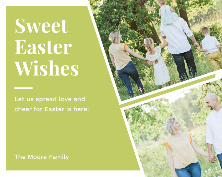 Sweet Easter Wishes – Photo Collage Template  709x567 template preview