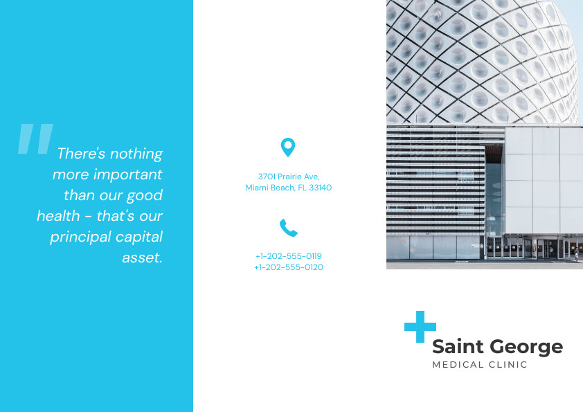 Saint George Medical Clinic – Brochure Template 842x595