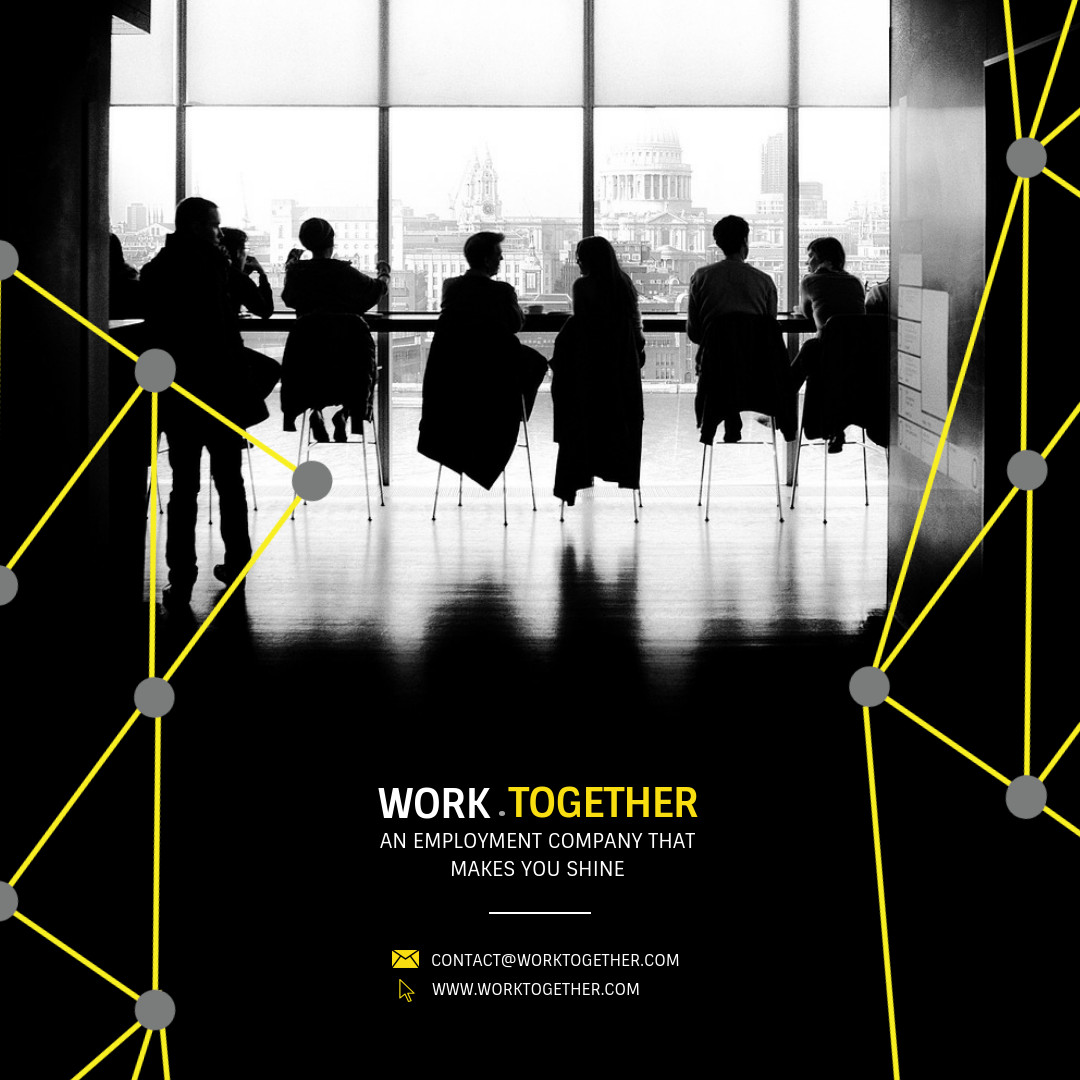 Work Together recruitment set Facebook Carousel Ads 1080x1080