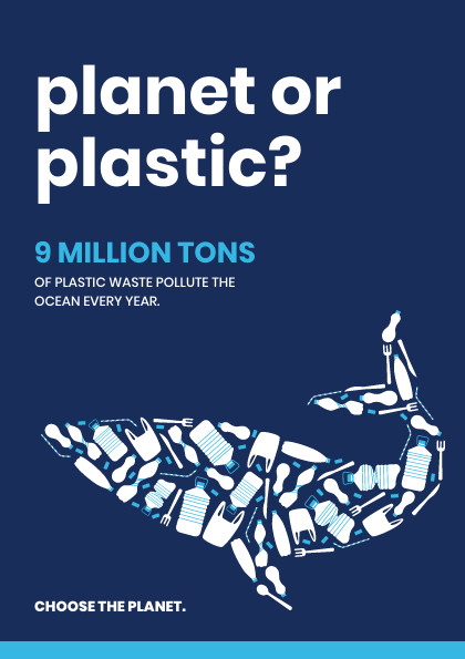Planet or Plastic Ocean Pollution – Flyer Template  420x595