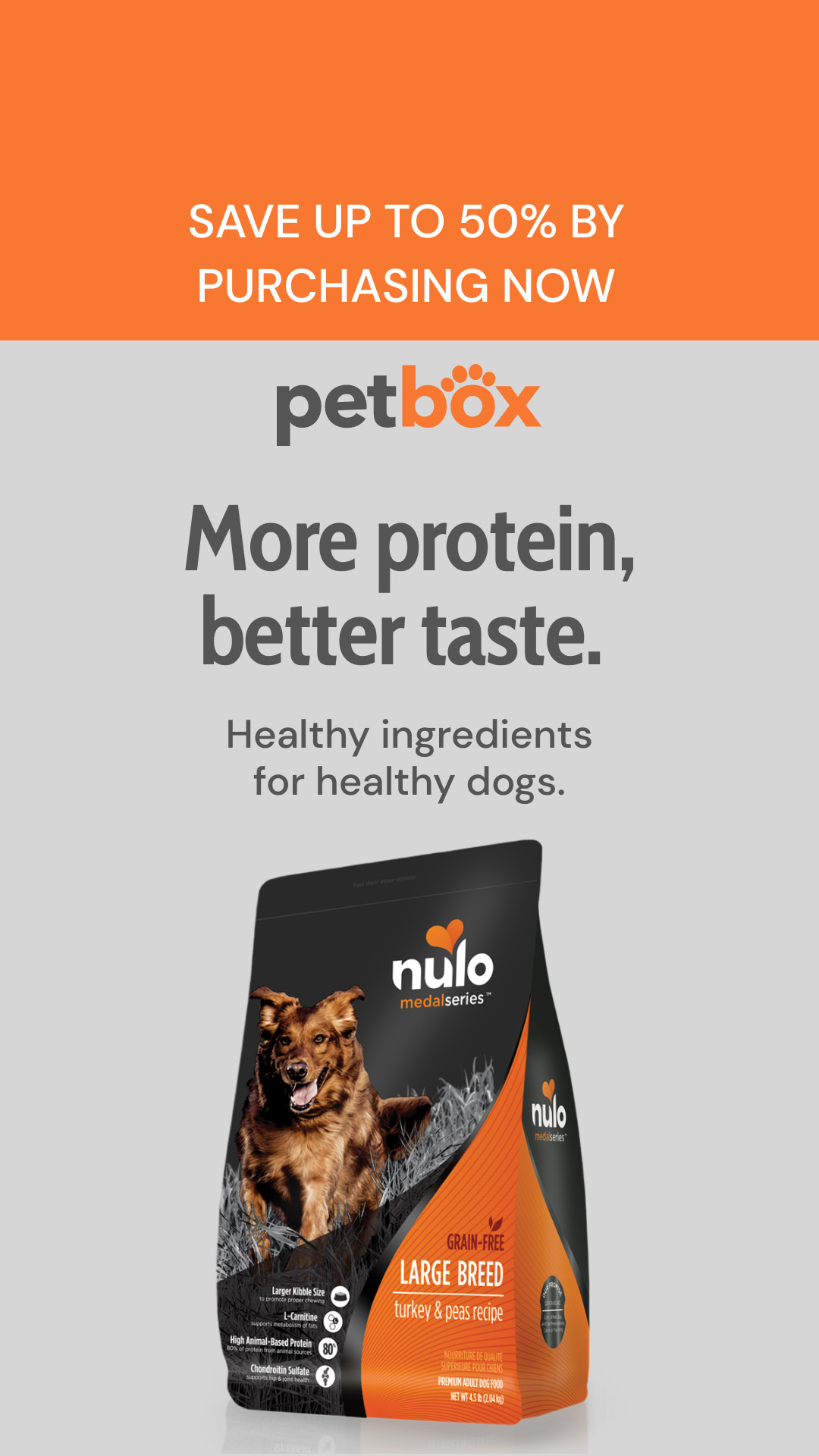 Petbox More Protein Dog Food Inline Rectangle 300x250