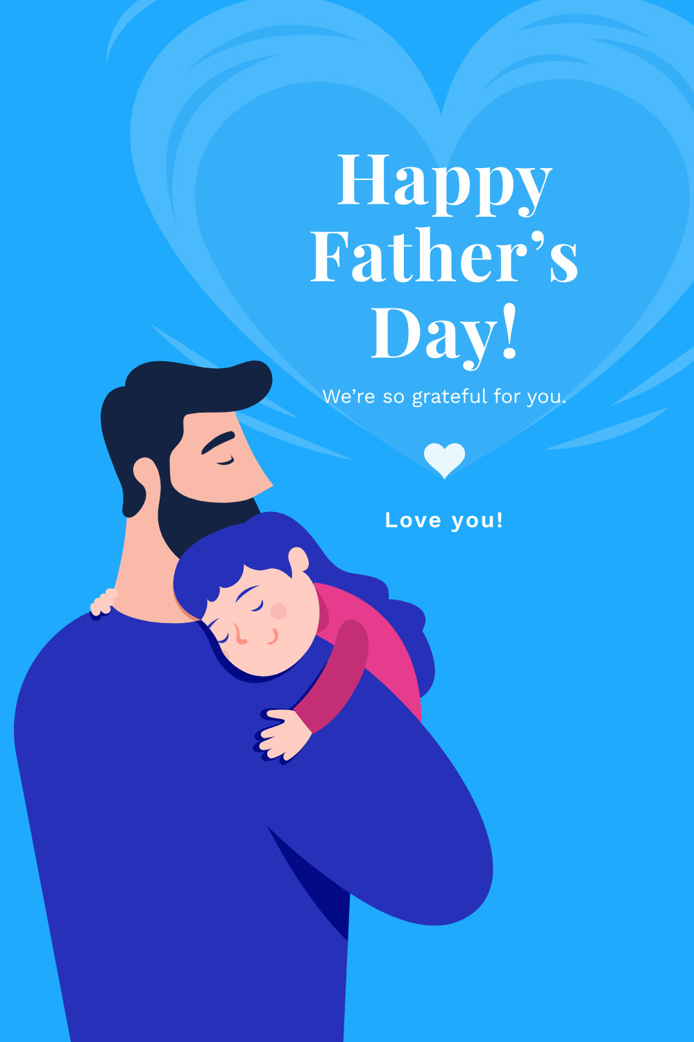 Happy Blue Father's Day Daughter