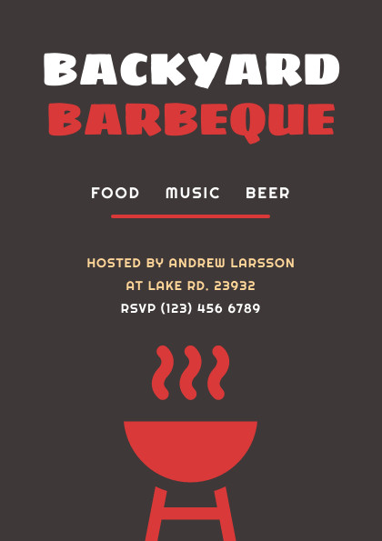 Larsson Backyard Barbeque – Flyer Template 420x595 template
