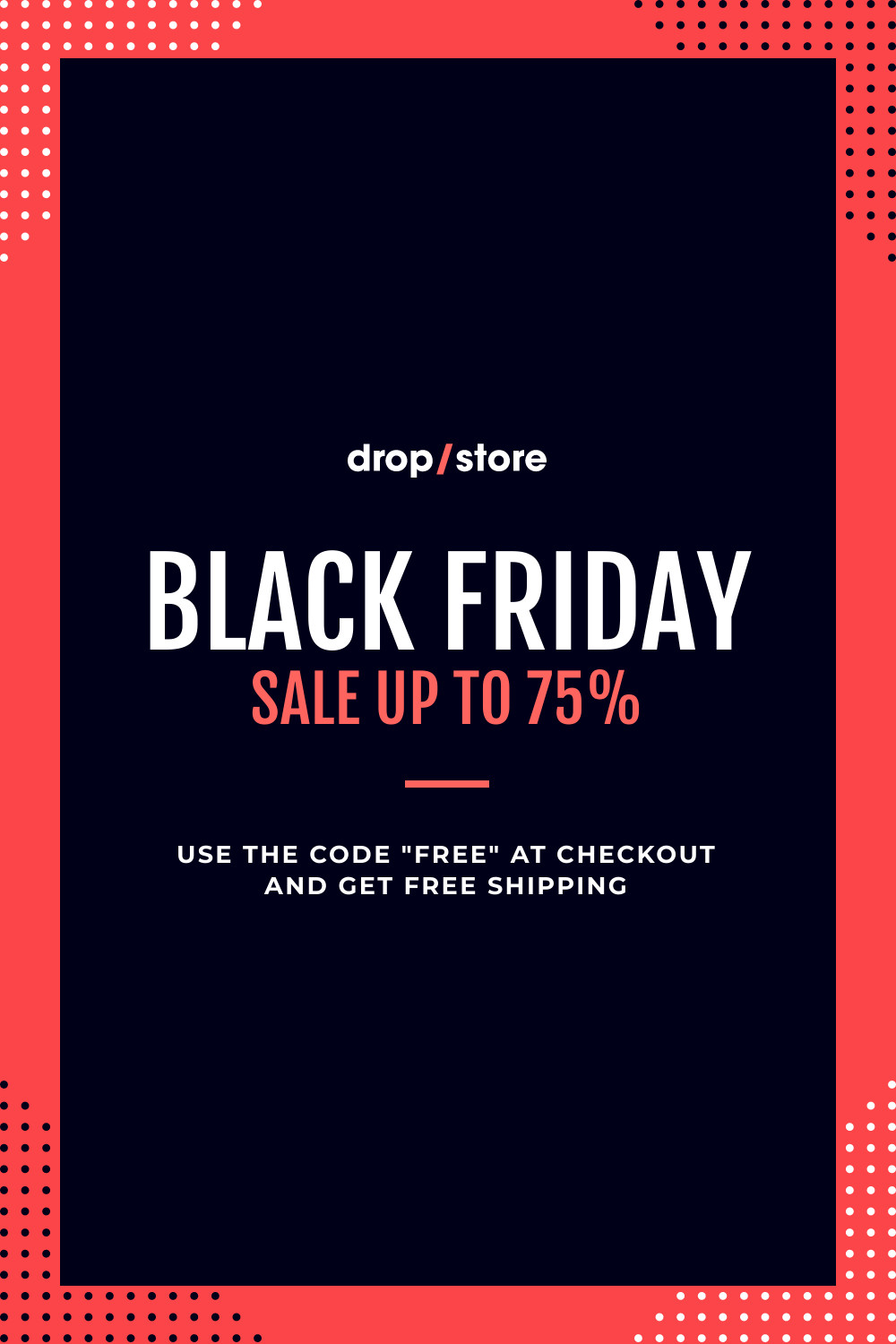 Drop Store Dots Black Friday Facebook Cover 820x360