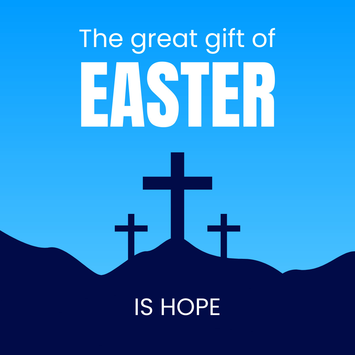 Gift of Easter is Hope Responsive Square Art 1200x1200