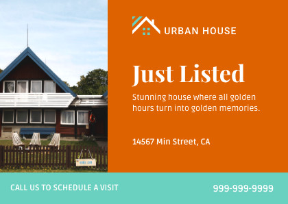 Just Listed Stunning House Card 420x298 template