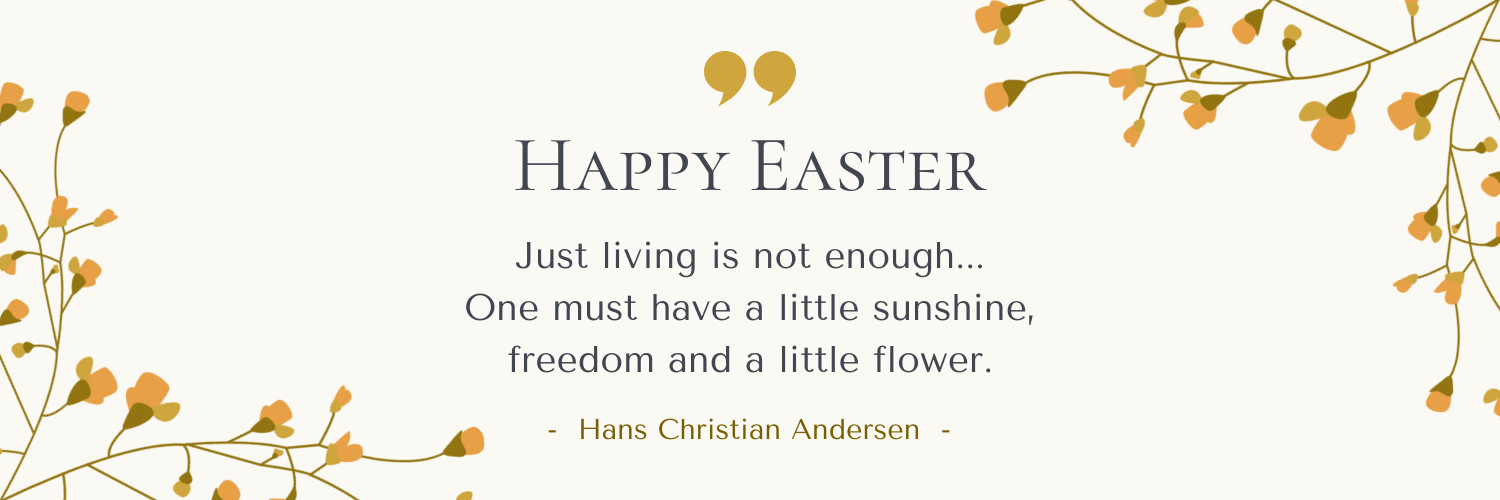 Happy Easter Andersen Quote Facebook Cover 820x360