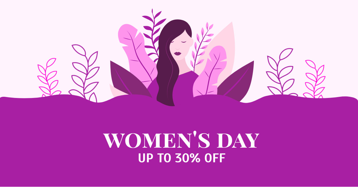 Purple Illustration Women's Day