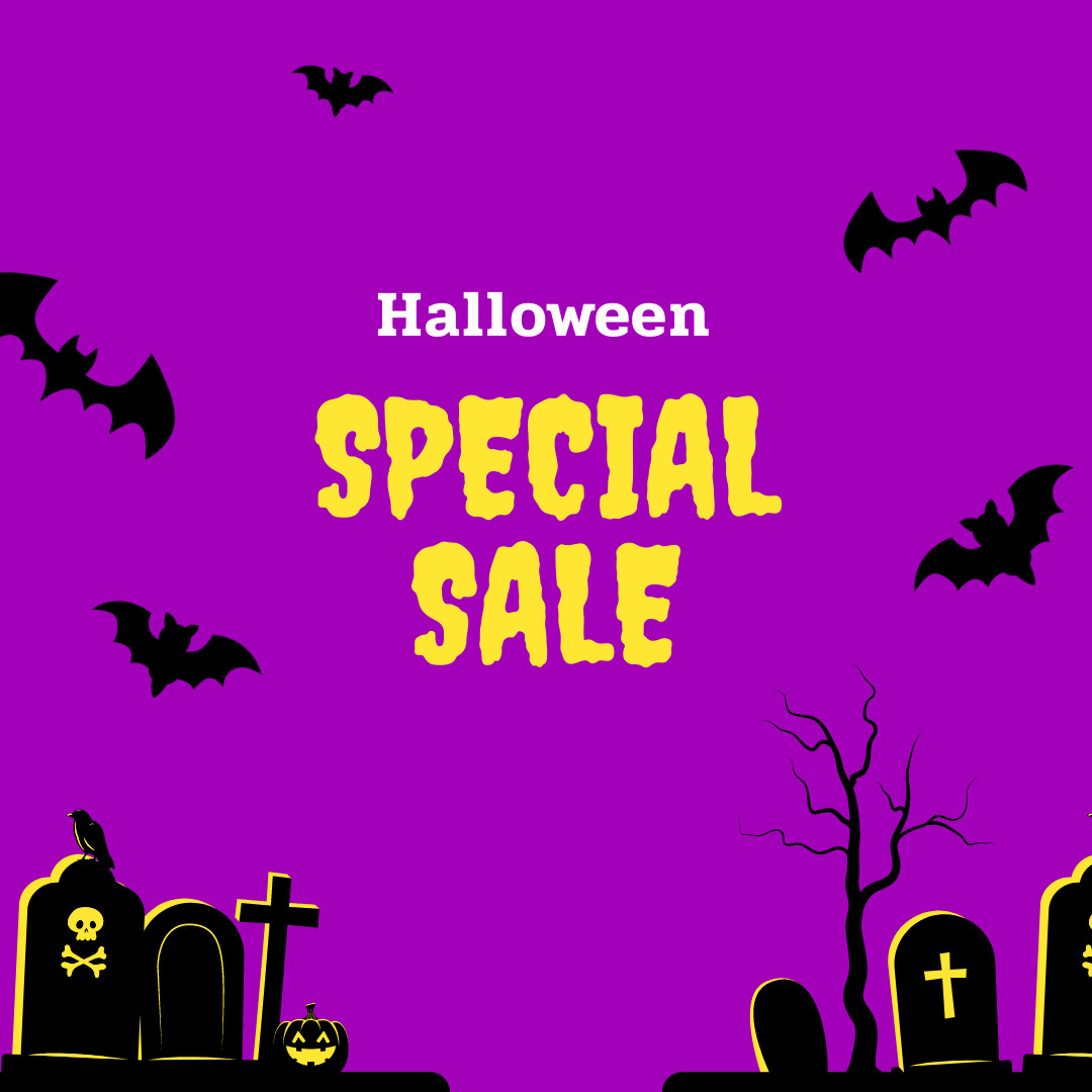 Purple Yellow Halloween Special Sale Inline Rectangle 300x250