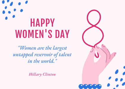 Happy Women's Day Talent Card 420x298 template
