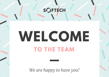 Dizzy Softech Team Welcome – Card Template 420x298 template preview