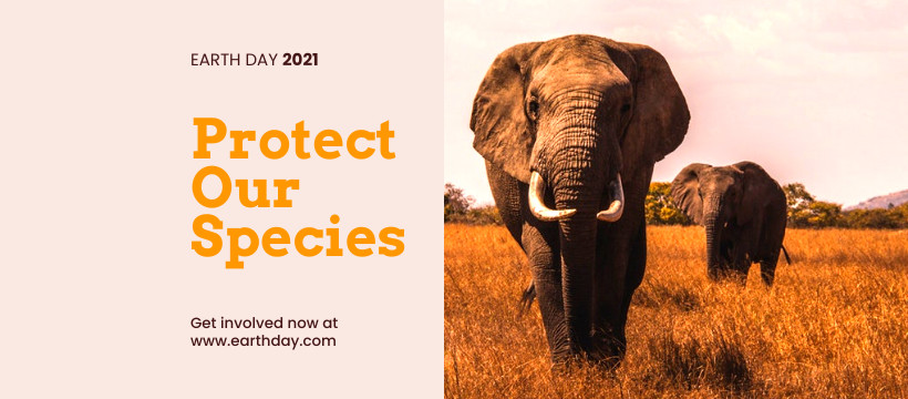 Protect Our Species Earth Day Facebook Cover 820x360
