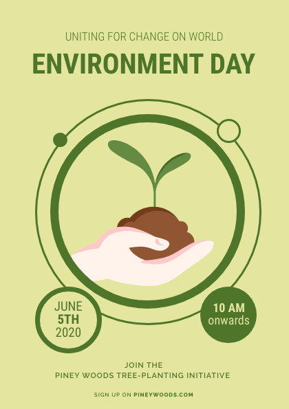 Uniting for Environment Day Green – Flyer Template 420x595
