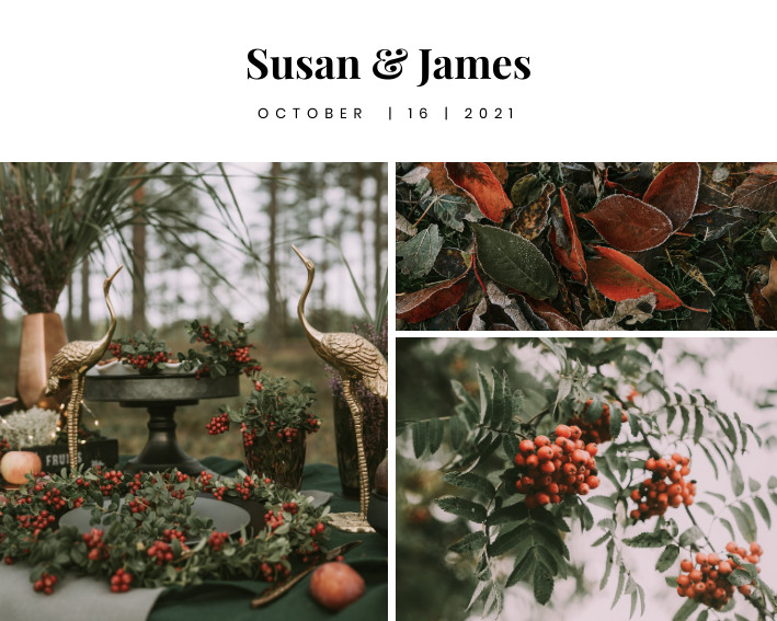 Susan and James October – Photo Collage Template 709x567 template