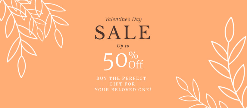 The Perfect Valentine's Day Gift Sale Facebook Cover 820x360