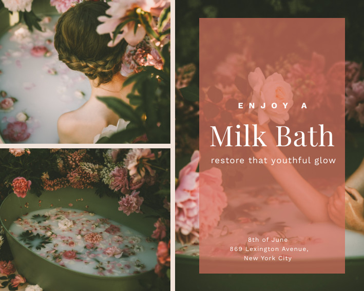 Milk Bath Spa – Photo Collage Template 709x567 template