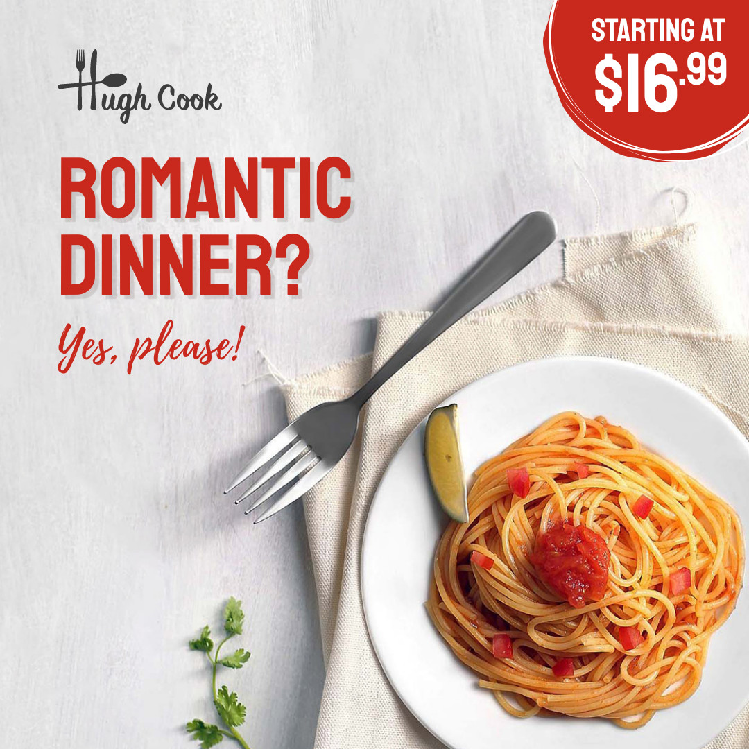 Valentine's Day Romantic Dinner Please 1080x1080 template